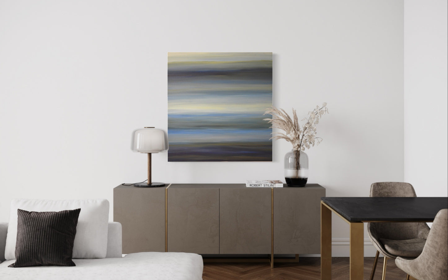 30x30 Large wall art, navy blue, green abstract art, Krystal Michelle art, large wall art, original abstract, beach house decor, abstract art