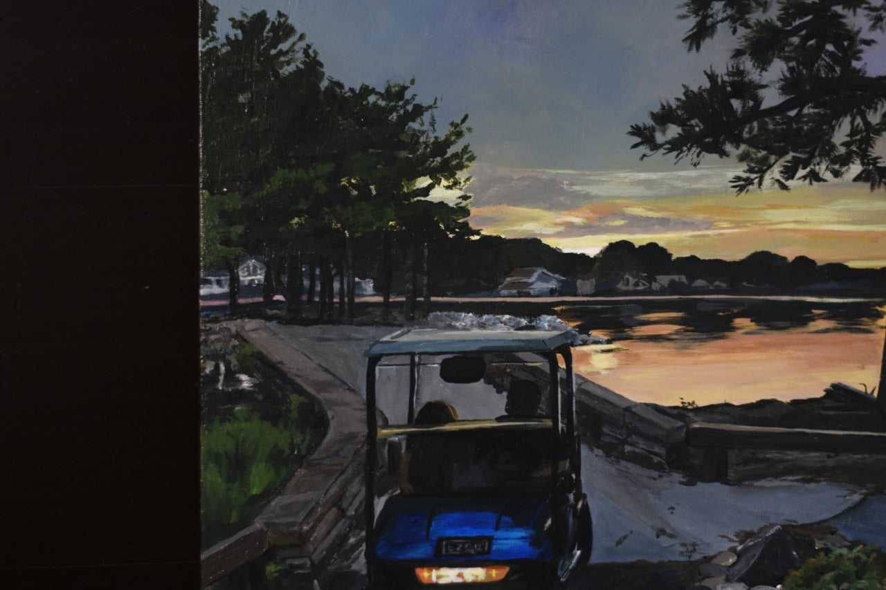 Peachtree City Georgia lake painting • Spyglass Island• Lake Peachtree original painting. 11x14 Canvas panel • Prints also available