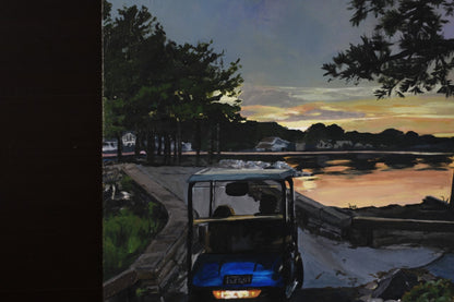 Peachtree City Georgia lake painting • Spyglass Island• Lake Peachtree original painting. 11x14 Canvas panel • Prints also available